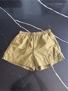 Men's Olive Drawstring Athletic Swim Shorts
